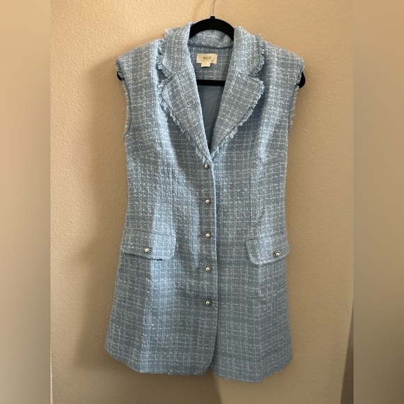 Anthropologie Maeve sleeveless tweed blazer mini dress size 6 NWOT - Picture 5 of 10